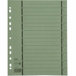 Elba 100 x Trennblatt A4 mit Perforation Manilakarton grün