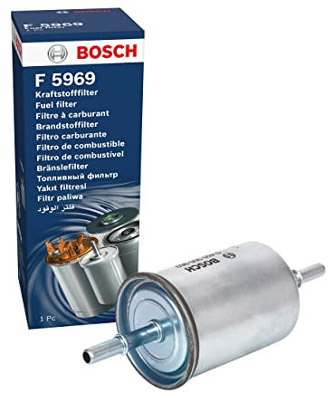 Bosch F5969 Filtro de Gasolina para Coche - Separa Partículas del Combustible, Protege el Sistema de Inyección