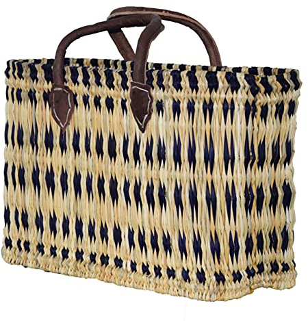 Simandra Seegras väska korg shoppingväska shoppingkorg korg korg korg palmgräs kort handtag medel