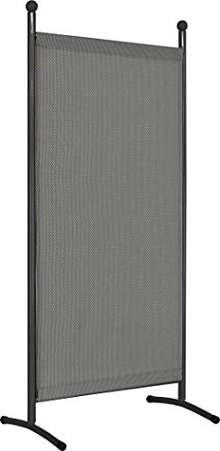 ANGERER Stellwand 82 x 178 cm, beige | Raumteiler, Raumtrenner, für Schatten auf Balkon, Bezug aus wetterfestem Textilene-Gewebe, Made in Germany
