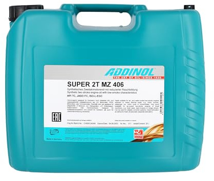 ADDINOL MZ406 SUPER 2-Takt-Motorenöl, raucharm, low smoke, teilsynthetisch, 20 L Kanister