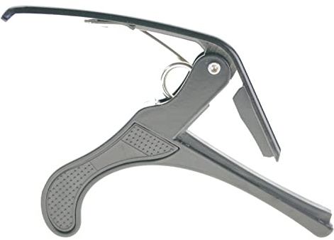 fitTek Cejilla Grande Capo para Guitarra Acústica Eléctrica Metal Negro