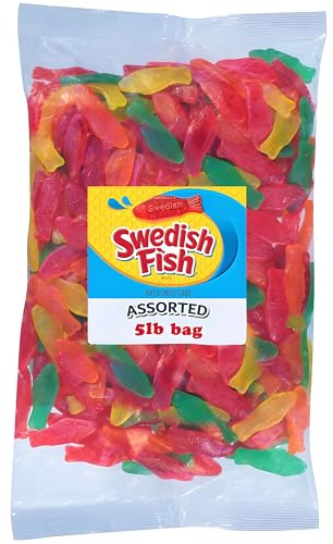 SWEDISH FISH Assorted Soft & Chewy Candy, Bulk Candy, 5 lb
