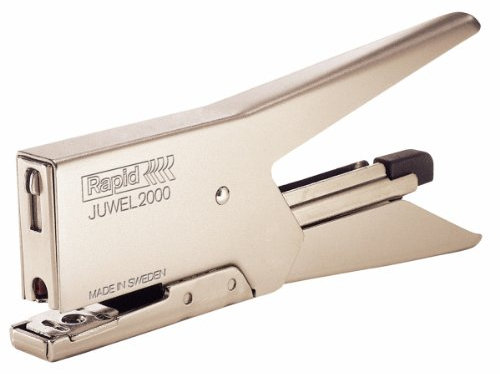 Rapid 31060313 Heftzange Juwel 2000, Metall, 12 Blatt, matt, nickel