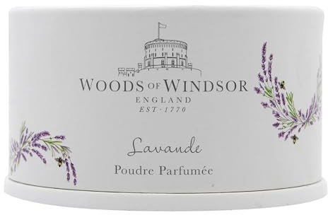 Woods of Windsor Lavender For Women Body Dusting Powder With Puff, Purple, 3.5 oz