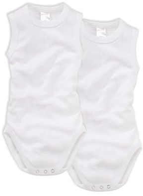 wellyou – Baby Body ohne Arm aus 100% super weicher Baumwolle – 2er Set Kinder Body Ärmellos für Mädchen & Jungen - Babybody Made in EU - Ohnearmbody 50-134