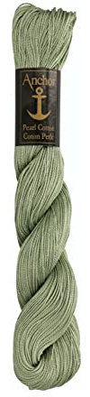 Anchor 4301005-00858 Stickgarne, 100% Baumwolle, reseda, Stärke 5, 198m, 57 Gramm