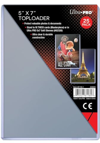 Ultra Pro Accessorie's Toplaoders Toploader 12,7 x 17,8 cm (25 Stück), transparent