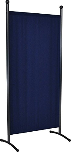 ANGERER Stellwand 178 x 82 cm, blau | Raumteiler, Raumtrenner, Sichtschutz, für Windschutz & Schatten auf Balkon, Bezug aus waschbarem Stoff, Made in Germany