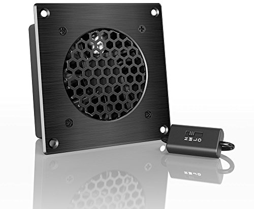 AC Infinity AIRPLATE S1, Quiet Cooling Fan System 4 with Speed Control, for Home Theater AV Cabinets