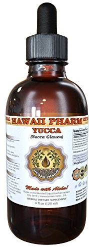 Hawaii Pharm Yucca Liquid Extract, Yucca (Yucca Glauca) Tincture, Herbal Supplement, Made in USA, 4 fl.oz