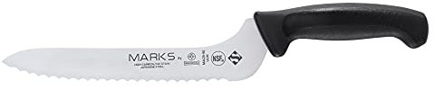 Mundial Marks Series Offset-Brot- oder Sandwichmesser mit Wellenschliff und schwarzem Griff, 22,9 cm