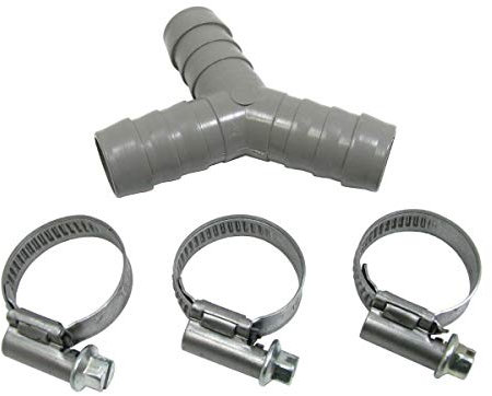 Home Parts ltd - Universal Dishwasher Drain Hose Y Piece Splitter Connector 3 Way Join 17mm 19mm