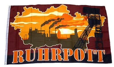 Fahne/Flagge Ruhrpott Silhouette NEU 90 x 150 cm