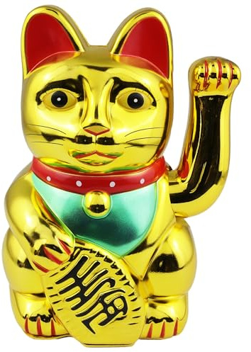 Freak Scene Glückskatze - Maneki-Neko - Winkekatze - 18 cm - Gold