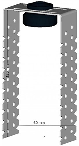 doitBau Direktabhänger 125 mm Abhänghöhe 10 Stück für CD-Deckenprofile und Holzlatten im Trockenbau