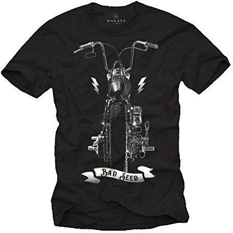 MAKAYA Mens Motorcycle T-Shirt - Bad Seed Choppers
