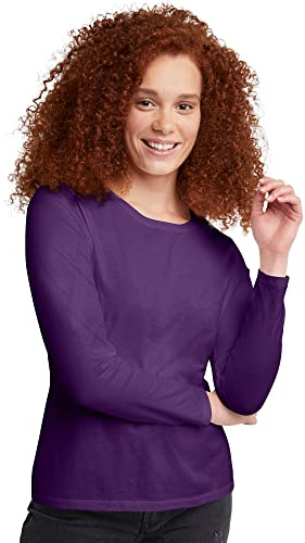 Maglietta a maniche lunghe da donna, viola splendore, piccola