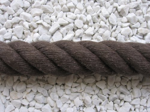 Handlaufseil Absperrseil Treppenseil Handlauf Seil Fb. braun aus 100% Polypropylen Ø 38-40mm - Preis per Meter Seil
