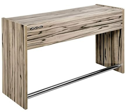 Zomo Deck Stand Ibiza 120 - DJ Tisch 123 x 50,6 x 96 cm - Zebrano - MDF Holz - 39,2 kg - für 2 Decks und einen Mixer bis 12 Zoll