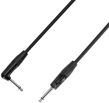 Adam Hall Cables 4 STAR IRR 0150 - Cavo strumenti REAN jack angolare mono da 6,3 mm a jack angolare mono da 6,3 mm 1,5 m