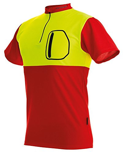 Pfanner® Forst Funktionsshirt Zipp-Neck Kurzarm, Farbe:rot, Größe:XS