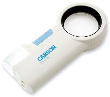 Carson PRO Series MagniFlash High Powered Aspheric Lens LED Lighted Magnifier and Flashlight - 11x (CP-40)