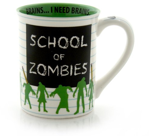 Our Name Is Mud 16-Ounce 'School of Zombies' Mug by Lorrie Veasey, 4.5-Inch