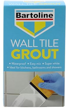 Bartoline Waterproof Wall Tile Grout Powder 500g – Fast-Setting, Bright White, Interior & Exterior Use