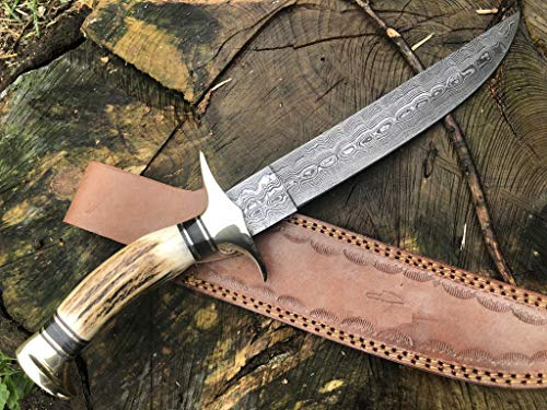 Handgemachtes Damast Jagdmesser - Bowie messer