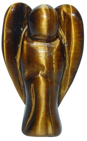 Tigerauge Engel Figur Mini Schutzengel ca. 22 x 33 mm ca. 10 Gramm Glücksbringer.(3226)