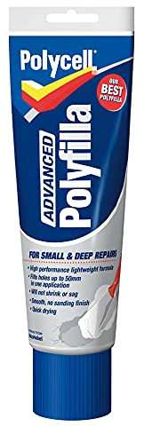 POLYCELL Polyfilla Advanced All In One 200ml White Paste Filler, Not Water Resistant, Ideal For Plaster, Plasterboard, Ceiling Coving And Mouldings