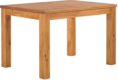 Esstisch Rio Classico 120x73 cm Honig Holz Pinie Massivholz Esszimmertisch Echtholz ausziehbar vorgerichtet für Ansteckplatten Brasilmöbel