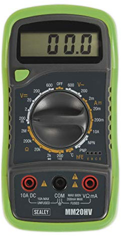 Sealey Mm20Hv Digital Multimeter 8 Function with Thermocouple Hi-Vis