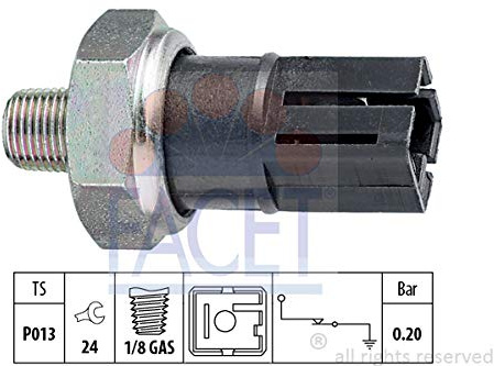 FACET Interruttore di pressione olio 7.0042 1/8 GAS Apertura chiave: 24 Compatibilità con NISSAN Qashqai/Qashqai +2 I J10, NJ10, RENAULT MASTER II Furgonato FD