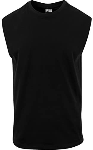 URBAN CLASSICS Camiseta Tirantes Hombre en Algodón, Camiseta sin Mangas Verano, Camiseta Interior, Tank Top; Color: negro, Talla: L