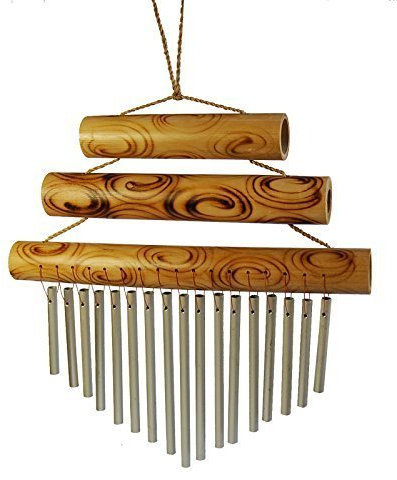 Siesta Campana a vento tripla in bambù, larghezza 30 cm