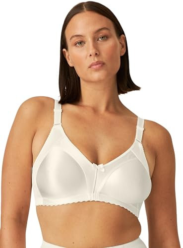 Naturana® Minimizer Bra - Wireless [Cup B-G] | Maximum Support with Cut Design & Wide Straps | Elegant Minimizer Bra for a Visually Smaller Cup Size 44 Champagne DD