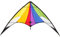 HQ HIGH QUALITY DESIGN Ecoline - Orion Lenkdrachen Zweileiner Flugdrachen für Erwachsene und Kinder ab 10 Jahren, 74x140cm, inkl. 20kp Polyesterschnüre 2x30m auf Spulen, 2-5 Beaufort (Rainbow)