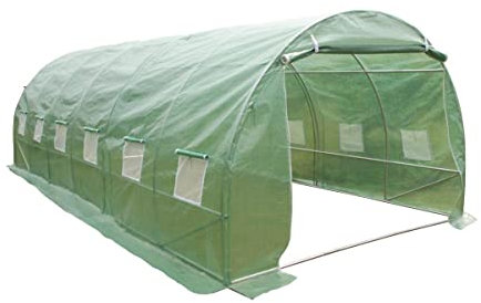 Vente-Unique-Foliengewächshaus Folientunnel - 18 m² - 600 x 300 x 200 cm - Stahl - IPOMEA