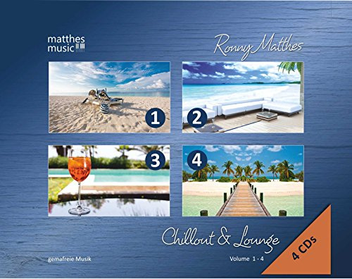 Chillout & Lounge (Vol. 1-4) - Gemafreie Hintergrundmusik (Jazz, Chillout, Ambient & Piano Lounge) 4 CD - Edition