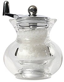 Cauldron Pepper Mill in Clear Acrylic with Crank Handle