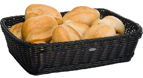 Westmark Mehrzweck-Korb, geeignet für Hotel und Gastronomie, Rechteckig, ca. 37 x 30 x 9 cm, Synthetikfaser, Saleen Edition, Schwarz, 02052019101