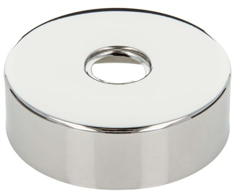 tecuro Gewinderosette (1/2) Ø 22 mm x Ø 80 mm x Höhe 25 mm, Messing verchromt