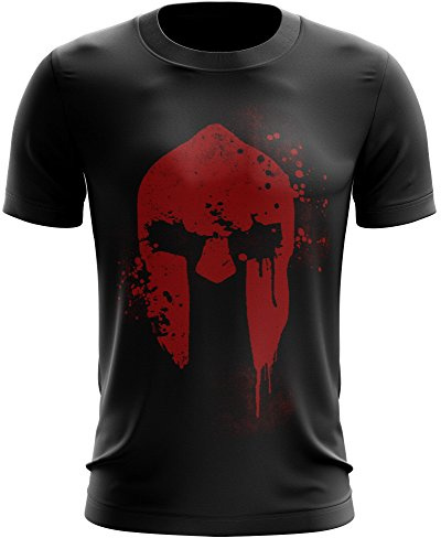 Stylotex ® Fitness T-Shirt Herren Sport Shirt | Spartan Helmet | Gym Tshirts für Performance beim Training | Männer Kurzarm | Funktionelle Sport Bekleidung