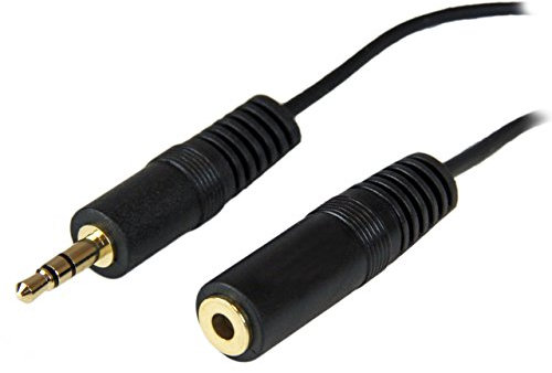 StarTech.com Cavo adattatore Prolunga cuffie mini Jack 3,5mm, Prolunga Cavo audio Casse Maschio/Femmina da 3,6m, Nero