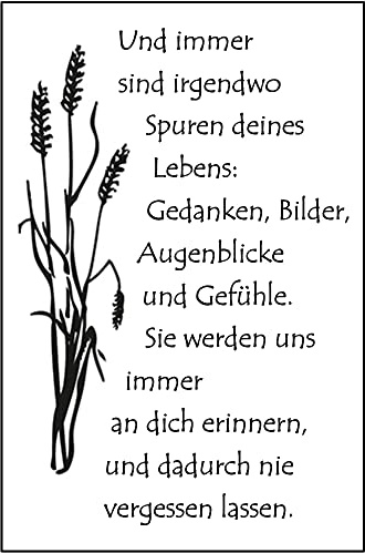 efco Clear Stamps Spuren deines Lebens Stempel 7.4x10.5 cm Silikon für Papier Holz Textilien Karton Motivgröße 6.5-9.5 cm Ganzjährig ideal für Grußkarten Einladungen Scrapbooking Geschenkverpackungen