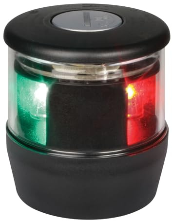 Hella 980650001 '0650 Series' NaviLED Trio Multivolt Red/Green/White 8-28V DC Tri-Color LED Navigation/Anchor Light with Black Housing