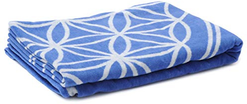 Yogistar Baumwolldecke Blume des Lebens - blau