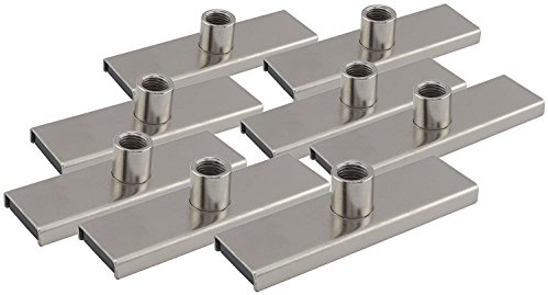 Master Magnetics Ceramic Channel Magnets with Plated Base and Nut - 3 Length, 0.9 Width, 0.75 Total Height with 3/8-24 Nut, 22 lb. Pull, Nickel Plated, Pack of 8, CA293WNX8